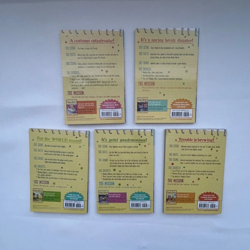 Nancy‎ Drew Clue Book Paperback Books 6-10 By: Carolyn Keene, Lot of 5 Books